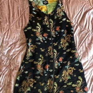 Chinese Pattern Zip dress